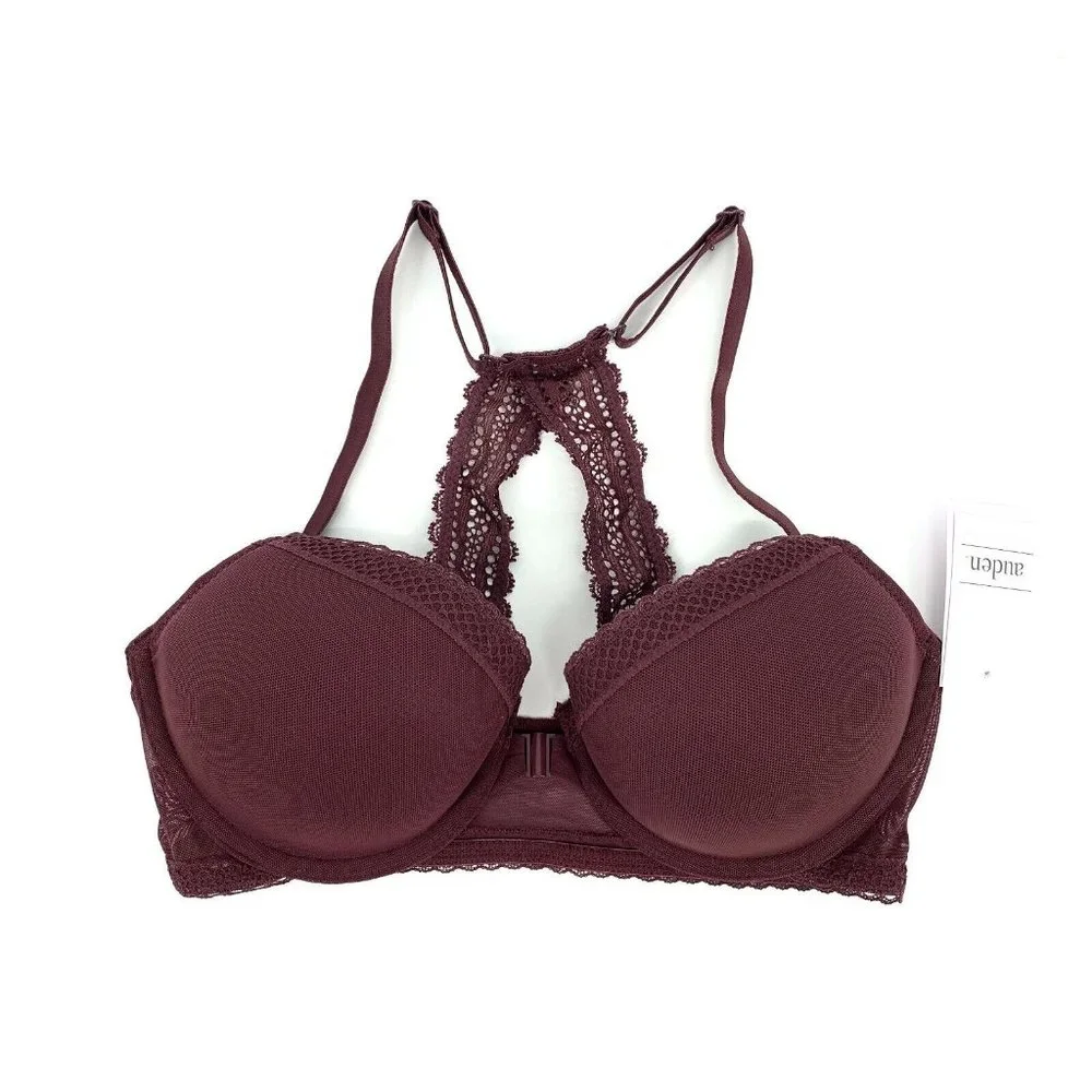 Auden Bra The Ace Demi Racerback Lightly Lined Front Closure Womens NWT - Picture 1 of 10